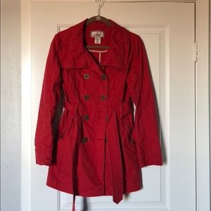 Red jacket - trench coat style
